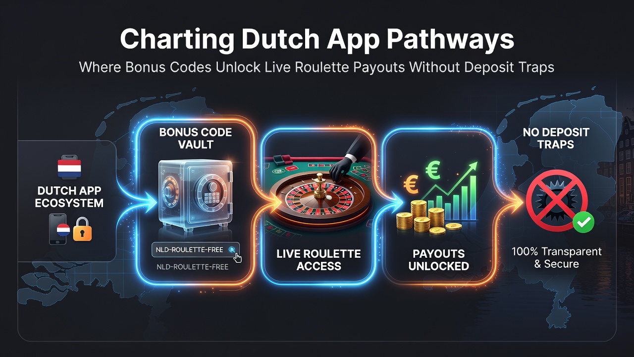 Overzicht van Nederlandse casino app interfaces met bonus code velden en live roulette tafels