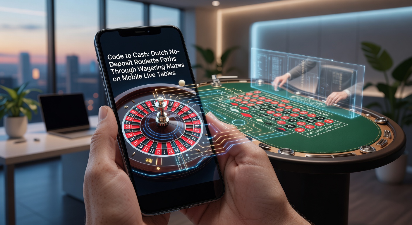 Smartphone scherm met wagering tracker op live roulette, illustrerend code-to-cash progressie in Nederland