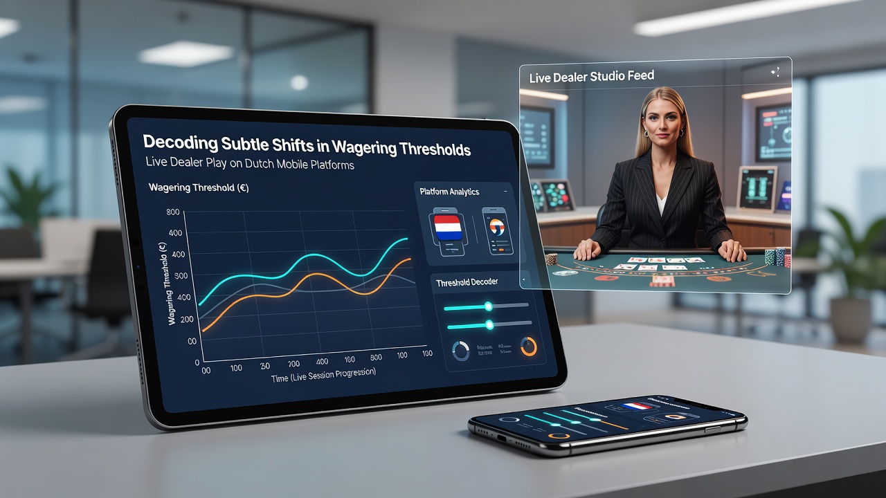 Mobiele live dealer interfaces met focus op inzetopties en drempels