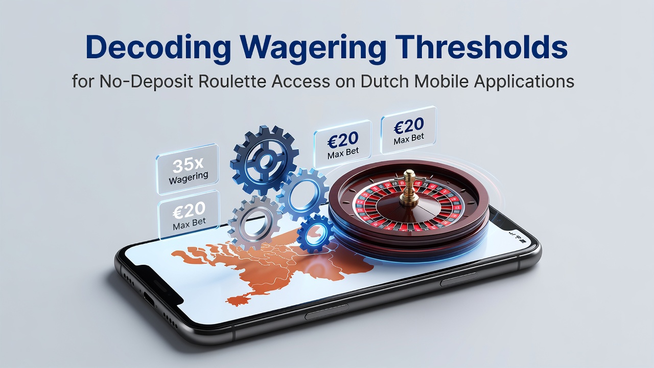 Mobiele roulette app interface met inzetdrempels en no-deposit voorwaarden op Nederlandse smartphones