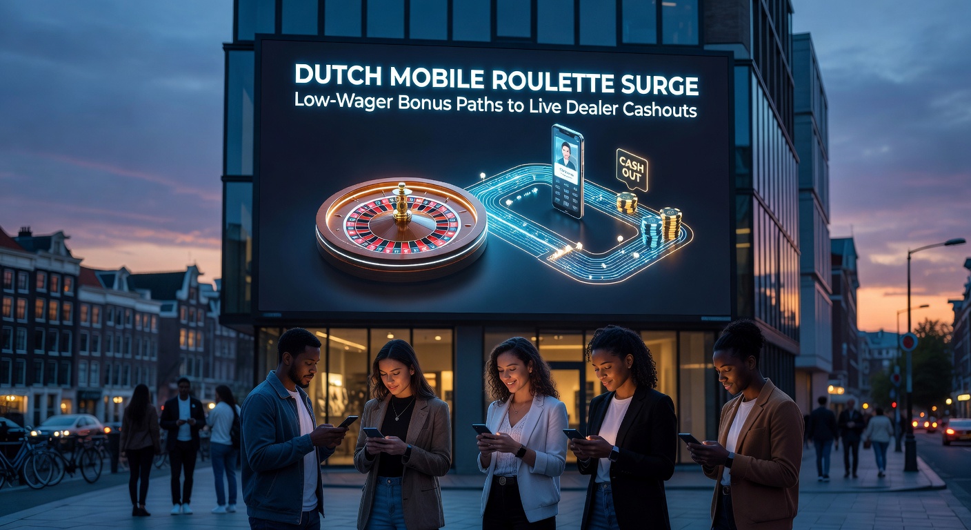 Smartphone met live roulette tafels en bonus iconen op een Nederlands casino app