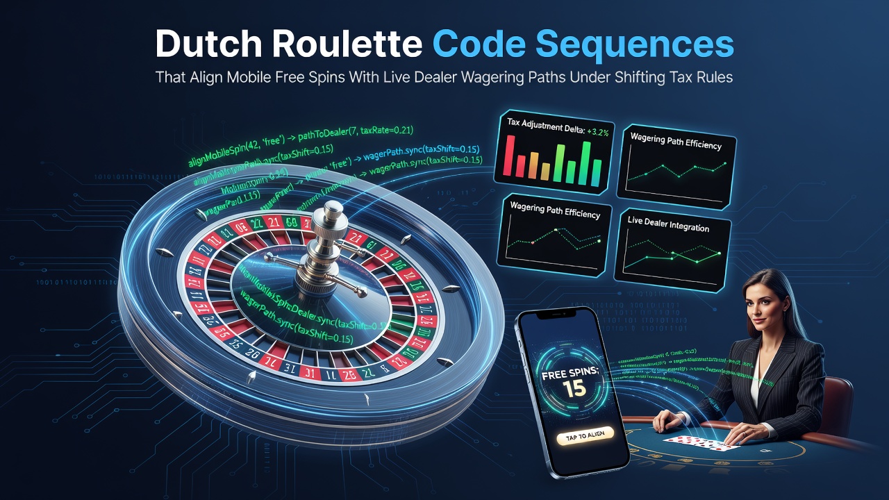 Illustratie van roulette code sequenties die mobiele gratis spins verbinden met live dealer inzetpaden onder belastingregels