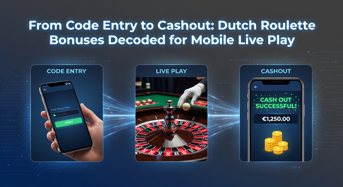 Smartphone met live roulette tafel en bonuscode scherm op een Nederlandse online casino app