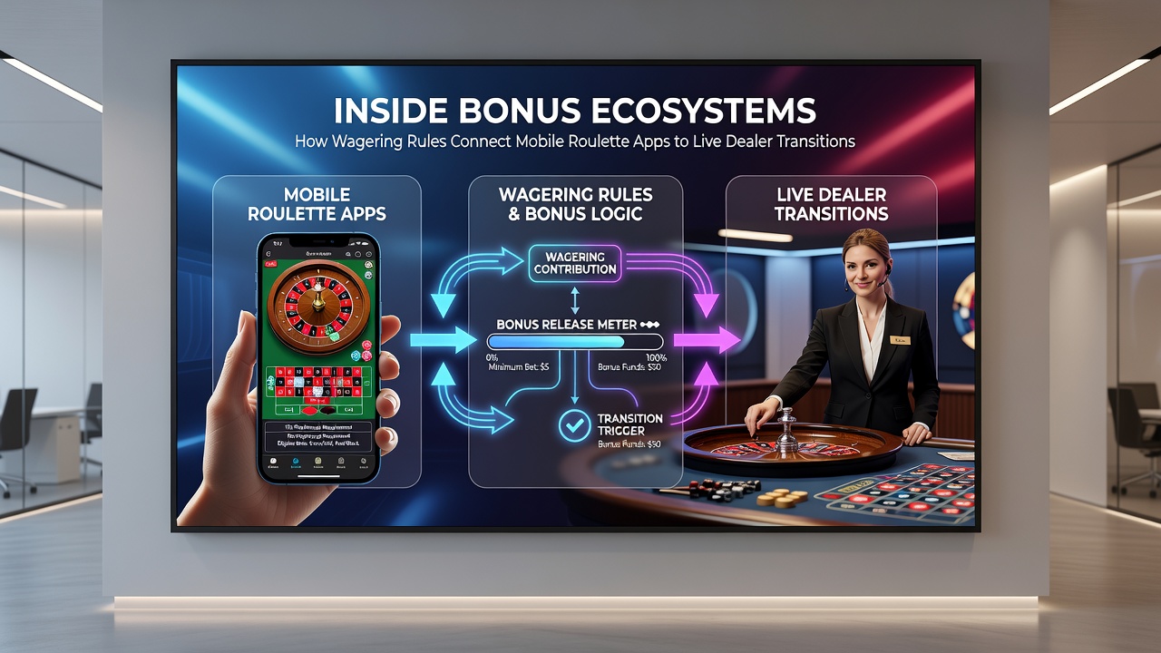 Diagram van inzetregels die mobiele en live roulette verbinden in Nederlandse ecosystemen