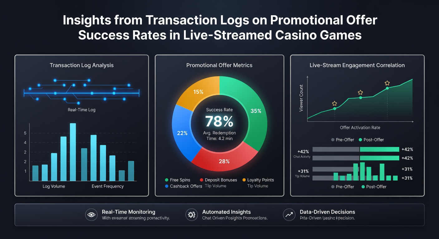 Grafieken en patronen uit transactielogs illustreren succespercentages in live casino promoties