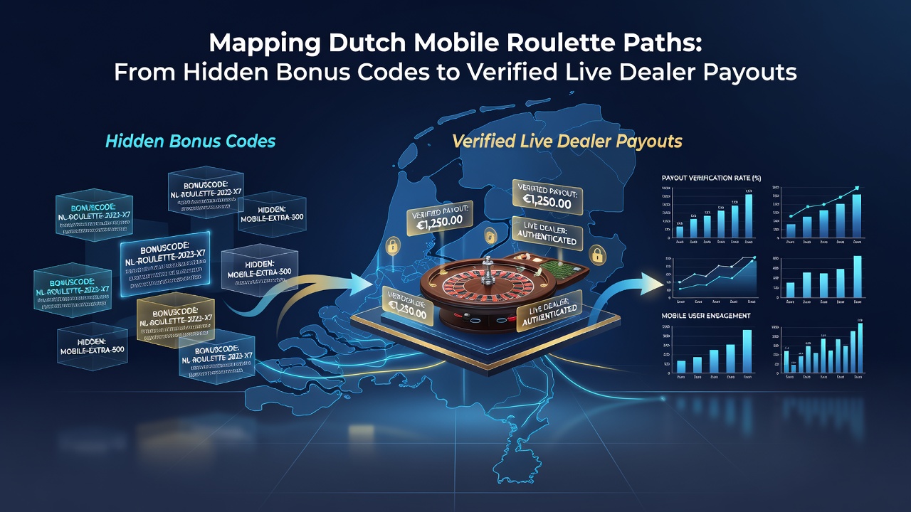 Mobiele app scherm met live dealer roulette en uitbetalingsverificatie proces