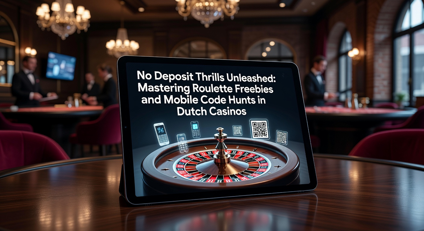 Spannende close-up van een roulettewiel met mobiele telefoon en bonuscodes op een Nederlands casino-scherm, symboliserend gratis spins en codejachten