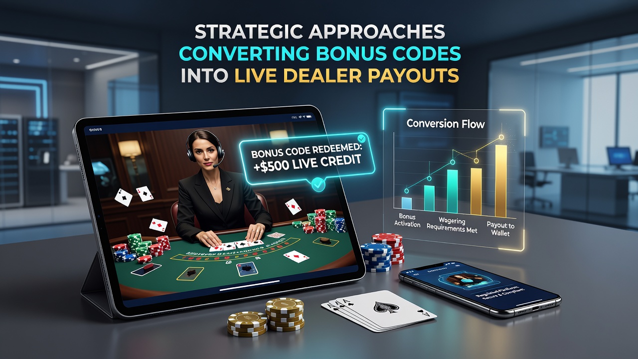 Mobiele app interface met live dealer roulette en bonuscode activatie op gereguleerd platform