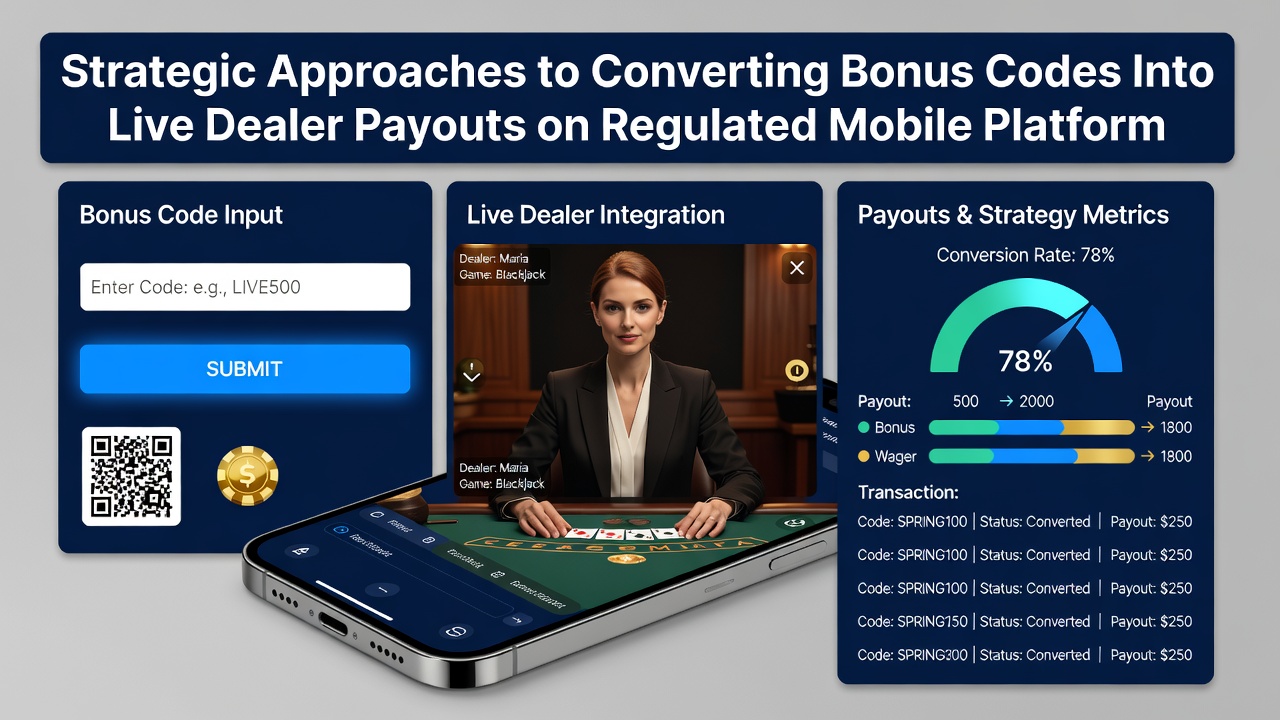 Live dealer sessie op smartphone met voortgangsbalk voor bonusomzetting en uitbetalingsopties
