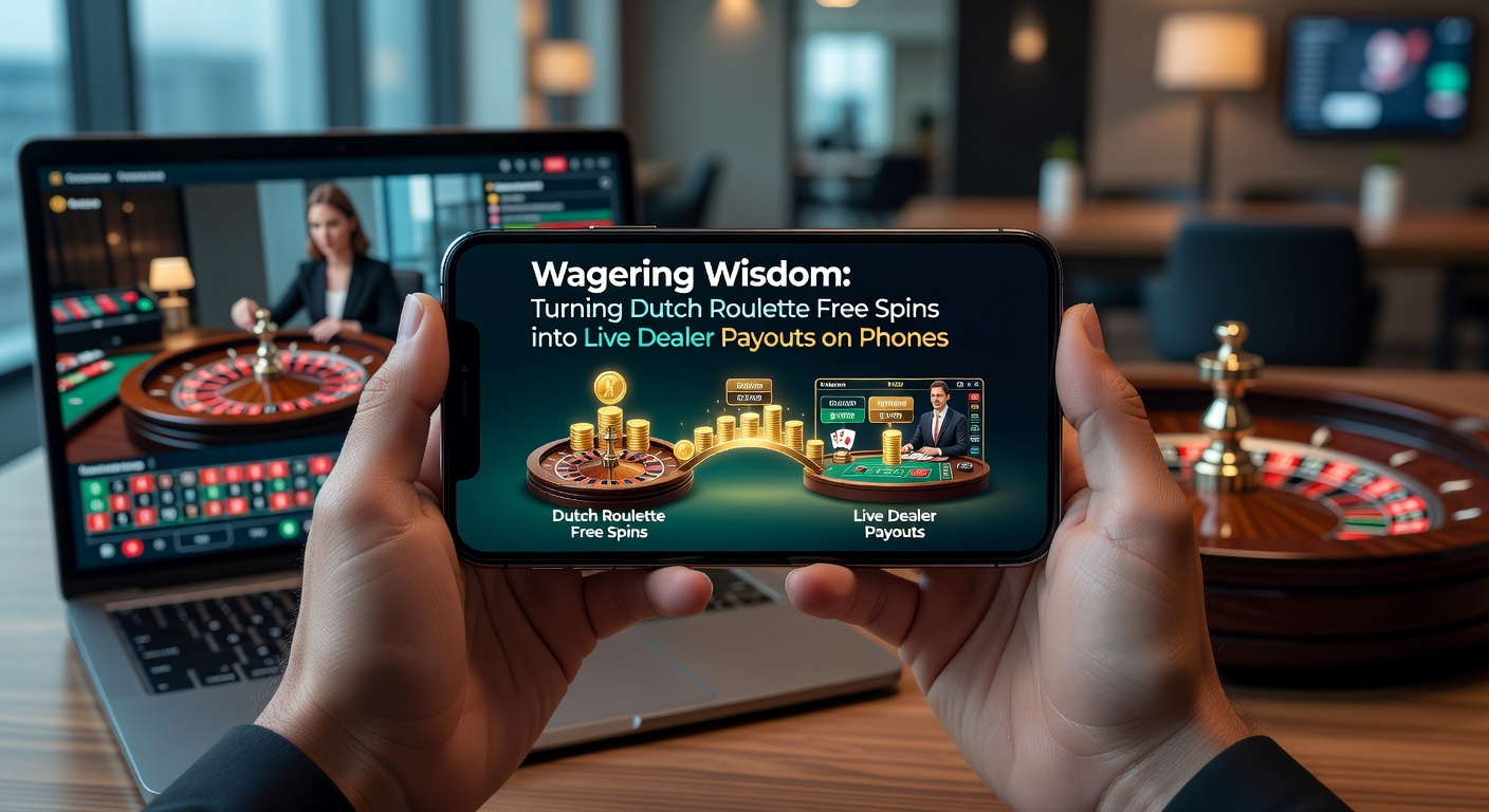 Smartphone met live roulette tafel en free spins promotie in actie, typisch voor Nederlandse online casino's